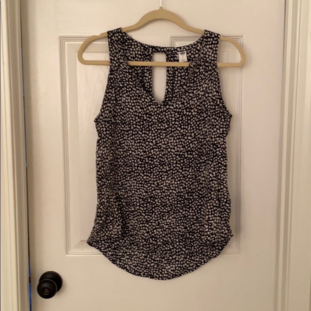 Black and white leopard print Old Navy blouse